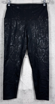 Evolution And Creation The Mia Black Legging High Waist Snake Skin Women M 27x24