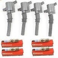 4 USA MADE IGNITION COIL DG508 + 4 MOTORCRAFT SPARK PLUG SP479 TOTAL 8PC KIT
