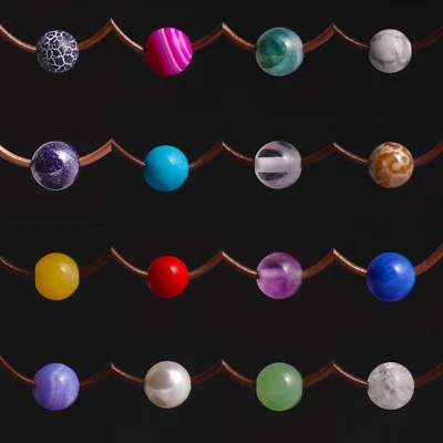 Edelstein Anhänger A-G 8 10 12 14 16 18 20 mm Grossloch Kugeln Kugel gebohrt