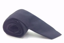 115 Bloomingdales Men Casual Black Solid Cotton Tie Classic Skinny Necktie 58x2