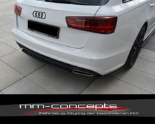 CUP Diffusor Seiten Ansätze SCHWARZ für Audi S6 Avant C7 4G A6 S-Line Flap Heck 
