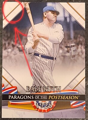 ERROR BABE RUTH 2022 Topps Postseason #PP-13 Insert MISSING Silver FOIL 1/1 Rare