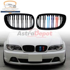 Dual Slat Black M Color Front Kidney Grille For 03-06 Bmw E46 325ci 330ci Couple Dual Slat Black M Color Front Kidney Grille For 03-06 Bmw E46 325ci 330ci Couple
