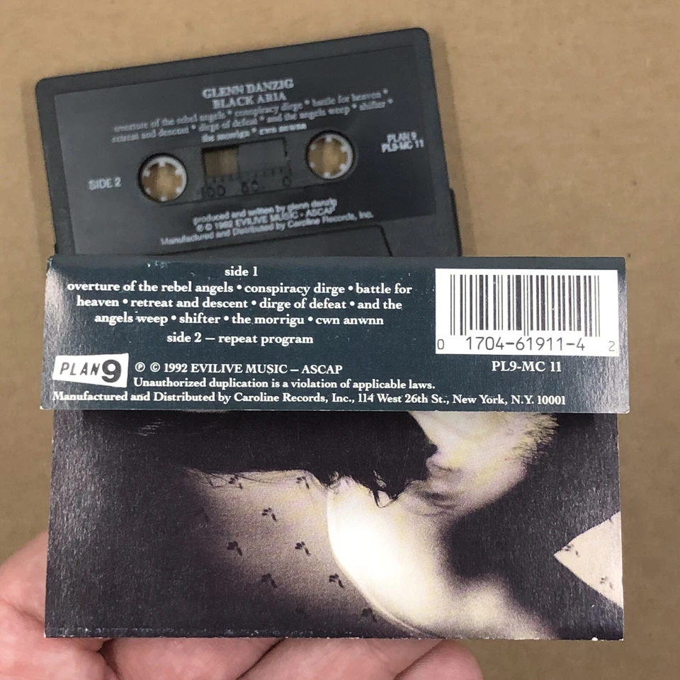 GLENN DANZIG Cassette Tape 90s Ambient Avantgarde BLACK ARIA MISFITS SAMHAIN - Image 4 of 4