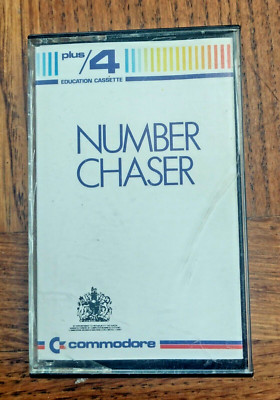 Vintage Number Chaser Lernspiel Software Kassette für Commodore Plus/4