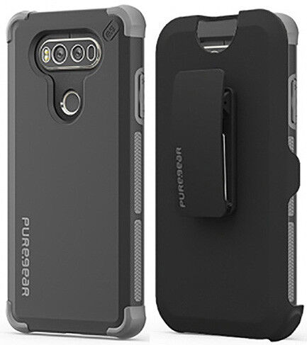 PUREGEAR BLACK DUALTEK EXTREME RUGGED CASE + BELT CLIP HIP HOLSTER FOR LG V20 - Afbeelding 1 van 6