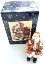 Lang and Wise Susan Winget 1998 Classic Santa with Pipe Christmas Ornament