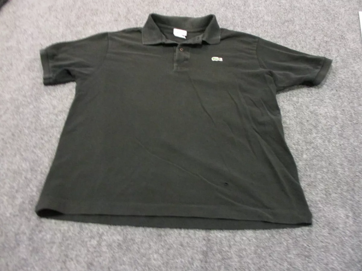 Lacoste Polo Shirt 6 Extra Large Black Short Sleeve Cotton A1 * | eBay