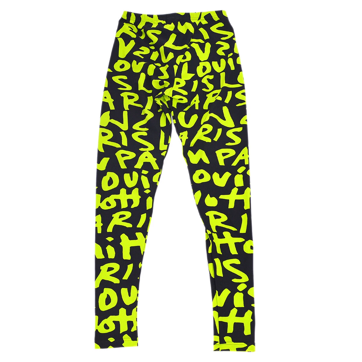 Louis Vuitton Monogram Graffiti Leggings Pants Green Black #34 Authentic  70904