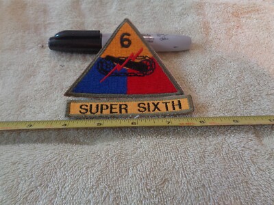 6th Armored Division SUPER SIXTH Color Patches (BOX#LOKI)