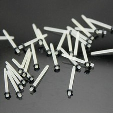 100Pcs Dental Quartz Staight Clear Bulk Fiber Post Black Ring FIBER POSTS 1.0 mm