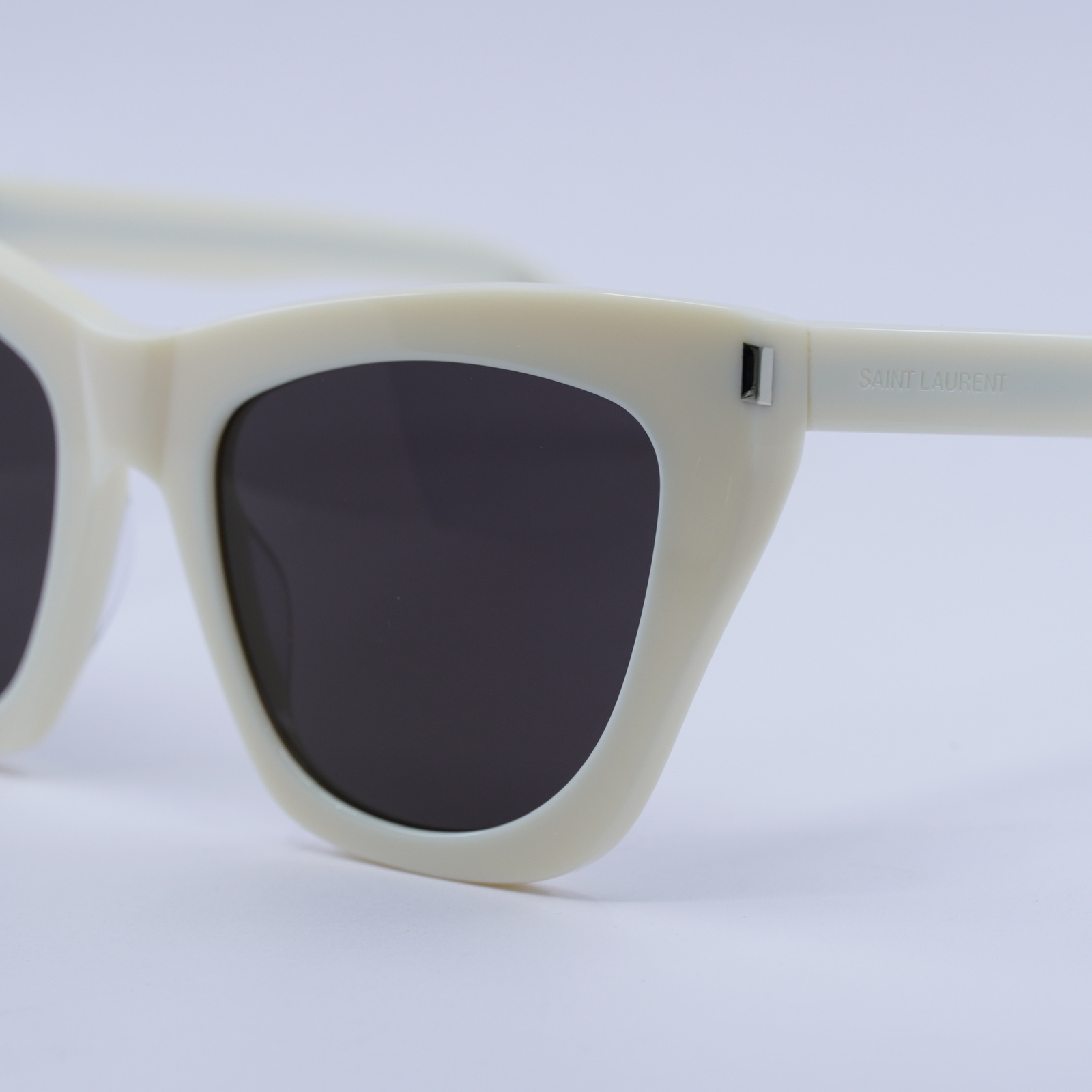 Occhiali da sole Saint Laurent SL214 KATE 035 avorio nero 55 20 145 nuovi autentici