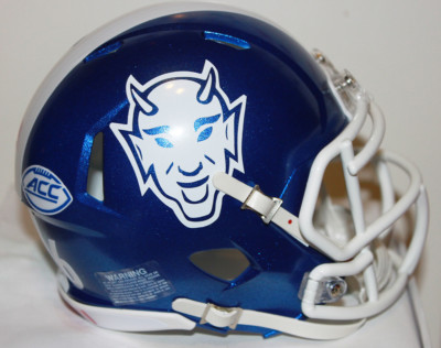 duke football helmet 2016 Blue Devils Riddell Speed Mini Green Gridiron, Inc Riddell Authentic and Replica Collectible Helmets are completely customizable as field use accessories are easily attached A Duke helmet during the
