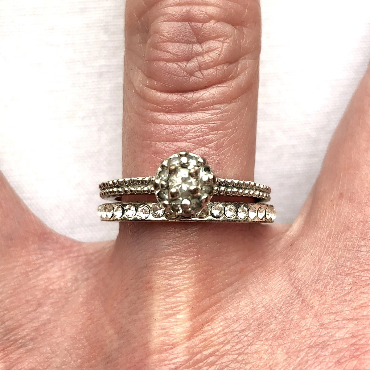 Stackable solitaire rings sale