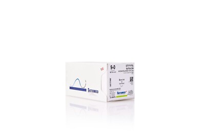 Sutumed SUTULON Nylon Suture, USP 9-0, 3/8 6mm Spatulated Double Needle