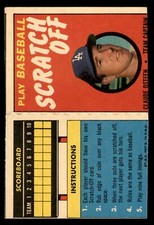 1970 Topps Scratch-Offs Baseball #15 Claude Osteen VG *d2
