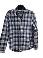 Ralph Lauren Button Down Oxford Shirt Boys XL 18/20 Blue White Gingham
