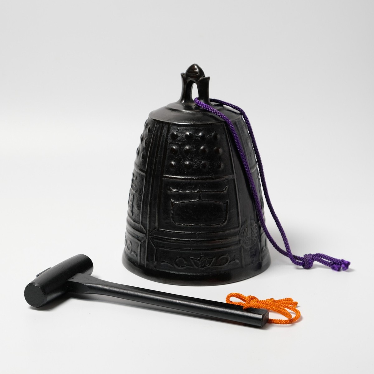 耳原法華寺　金寿堂謹製　釣鐘　銅製 Kansho (喚鐘) Cast Copper Hanging Bell for Tea Ceremony with