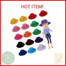 16 Pieces Mini Hats For Crafts 12 Colors Doll Miniature Hat Mini Formal Hats Col