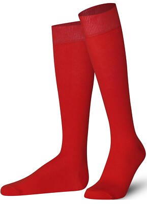 Mysocks Unisex Kniestrümpfe uni, gekämmte Baumwolle, nahtlose Zehenpartie