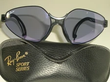 B&L RAY-BAN W1735 YTAS SPORT SERIES 1 A30 VIOLET CHROMAX BIKERS WRAP SUNGLASSES