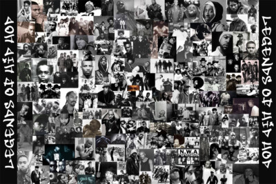 Laminated Legends of Rap & Hip Hop Music Wall Indoor Room Poster