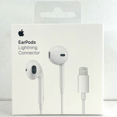 Genuine Apple Wired EarPods Lightning Connector Jack Adapter Headphone Headset