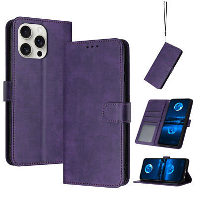 Book Hülle Für iPhone 11 12 13 14 15 Pro Max XR Leder Geldbörse Flip Handyhülle 