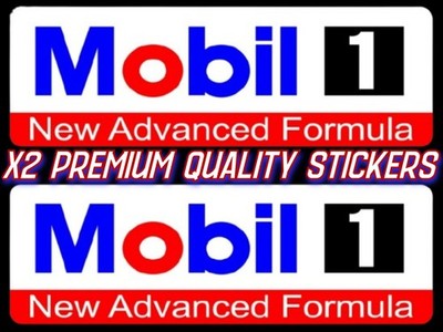 2X MOBIL 1 OIL RACING DECAL STICKER VINYL VEHICLE WINDOW WALL CAR ONE DRAG