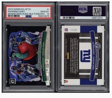 2025 Optic Eli Manning Jaxson Dart Downtown Duos Black Pandora 11/25 PSA 10 SSP