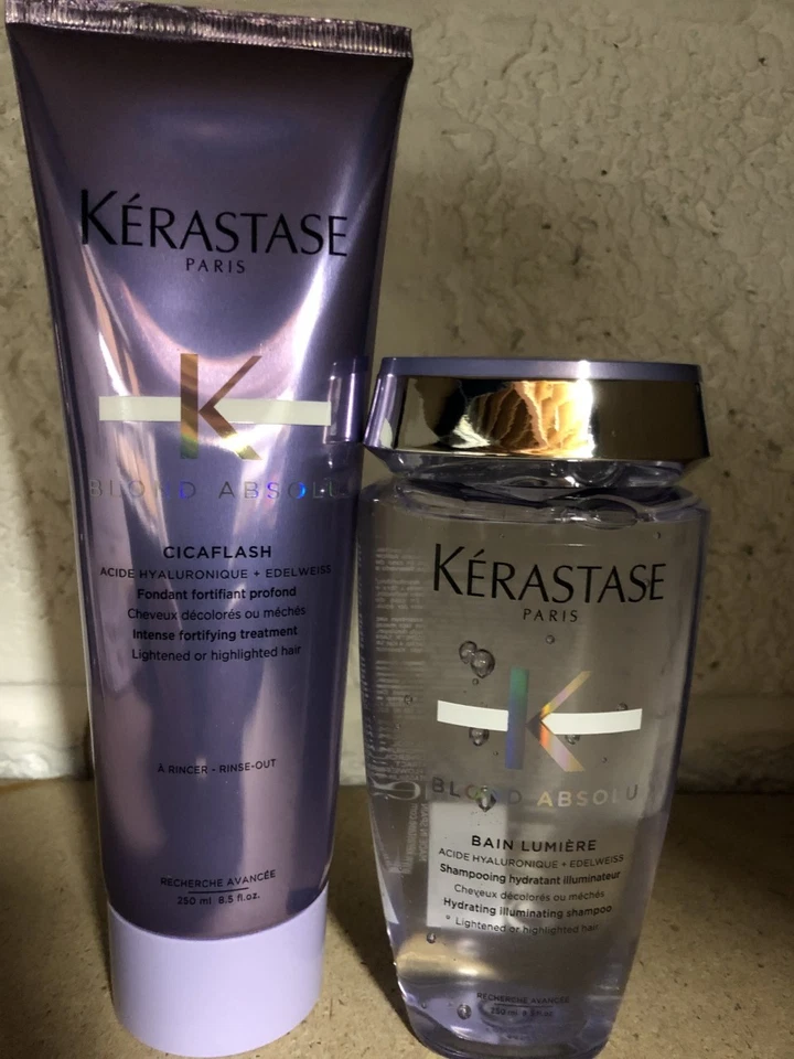 Kerastase Blond Absolu Bain Lumiere 250ml & Blond Absolu Cicaflash Conditioner 2