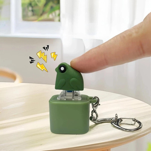 Frog Croaking Fidget Toy Adults Keyboard Clicker Frog Fidget Toys Fun Keychain - Afbeelding 1 van 9