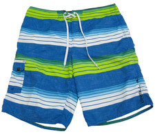 O'Neil Mens Size 34 Blue Board Shorts Pocket Drawstring Swimwear Swim Suit