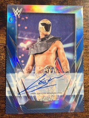 2026 Topps Chrome WWE Axiom Autograph #BCA-AXI Blue Refractor Auto /150