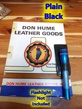 D106 HUME Black Leather Belt Case for AA Mag Light .75 Diameter or 20G Shotshell