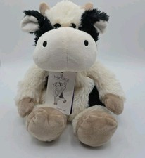 Warmies BLACK  WHITE COW NEW Plush Heatable Lavender Scented Stuffed Animal