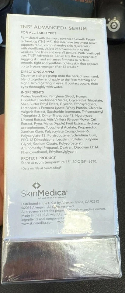 SkinMedica TNS Advanced+ Serum 1oz/28.4g NFR Free Shipping USA. - Image 4 of 4
