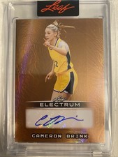 Cameron Brink Autograph Los Angeles Sparks 2025 Leaf Electrum Bronze 10/12