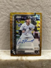2025 Topps Chrome Update White Sox Chase Meidroth RC Gold Wave Refractor #49/50