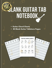 Blank Guitar Tab Notebook: Music Journal for Guitar with Chord Diagrams and Guit