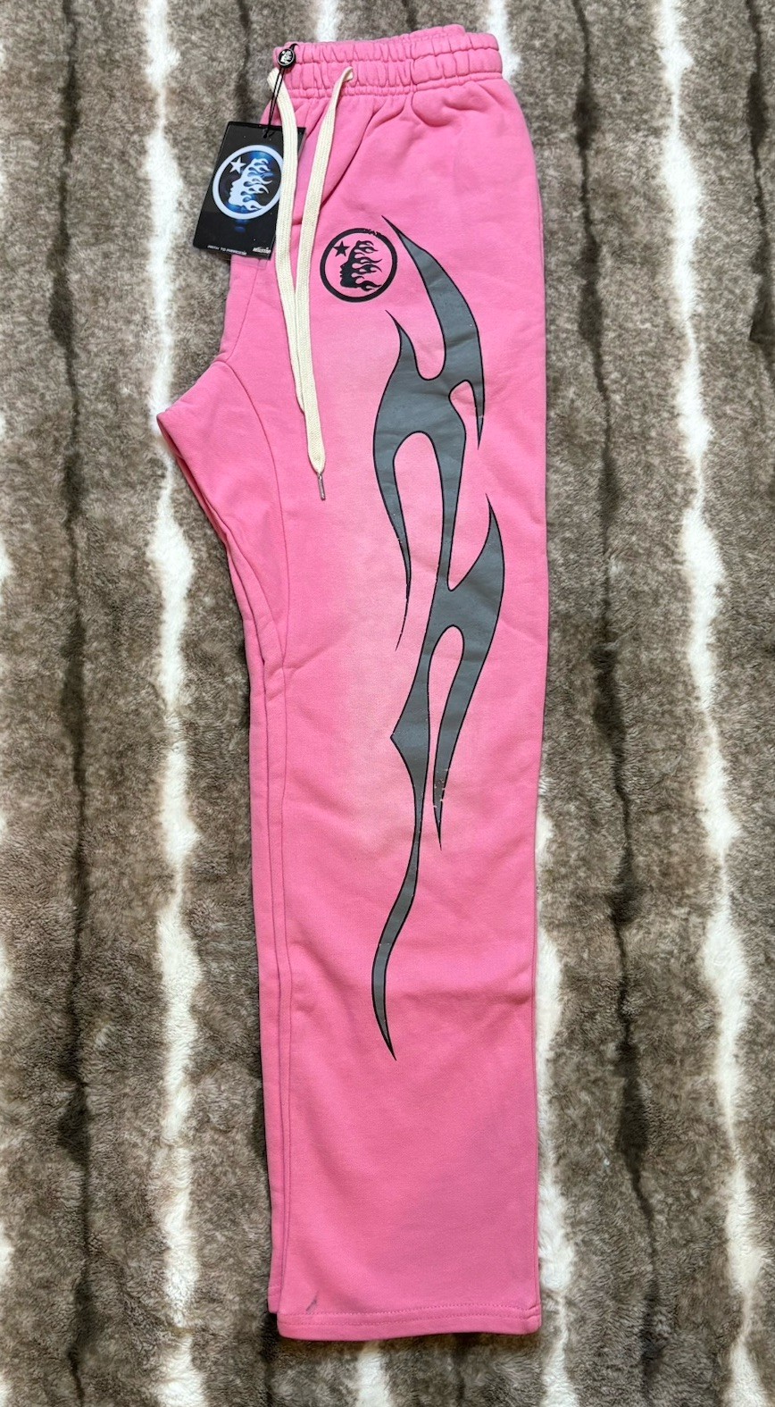 Hellstar Flame Sweatpants Pink Size: S NWT