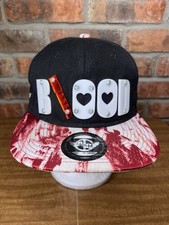 Arsénico X Cianuro Sangre Logo Rojo Negro SnapBack Sombrero Gótico Emo Metal Anime