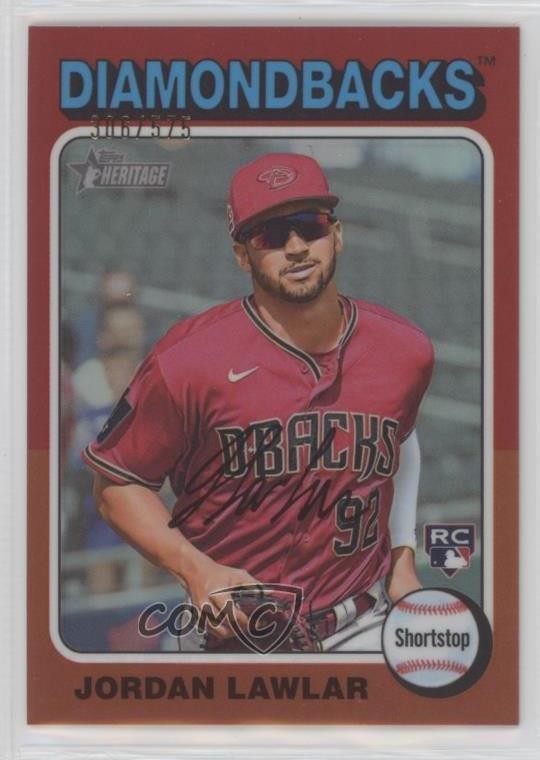 2024 Topps Heritage Chrome Refractor 306/575 Jordan Lawlar #429 0d6s