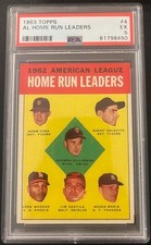 1963 Topps AL Home Run Leaders #4 PSA 5