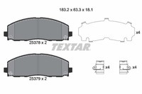 1X Textar 2537801 Bremsbelagsatz Scheibenbremse FüR Jeep