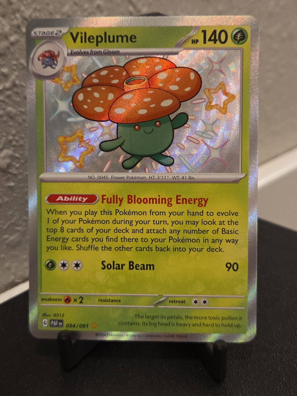 Near Mint Vileplume 094/091 SV: Paldean Fates Holo