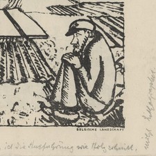 Autograph Kommentar Heinrich Zille an Adolf Behne auf Der Bildermann" 1916"