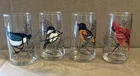 Vintage Anchor Hocking Songbirds Drinking Glass Set Of 4 1970’s