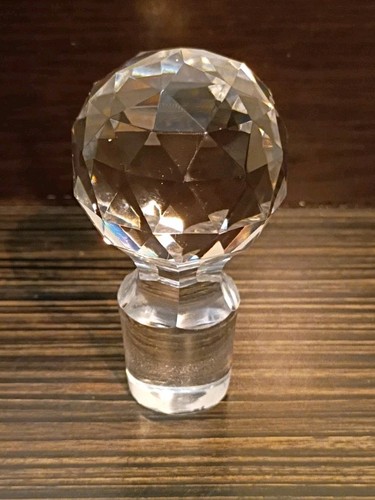 Waterford Crystal Faceted Colleen Wine Spirit Decanter Stopper Only 3.5"