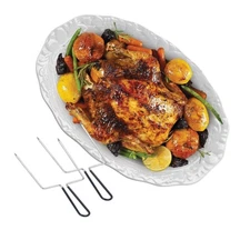 HSHQING 17 Ceramic Turkey Platter with Turkey Forks  Lifter Set - Large Fall ...